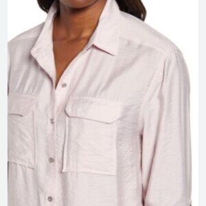 Turo by Vince Camuto Button up Down Blouse Top Shirt Size Large